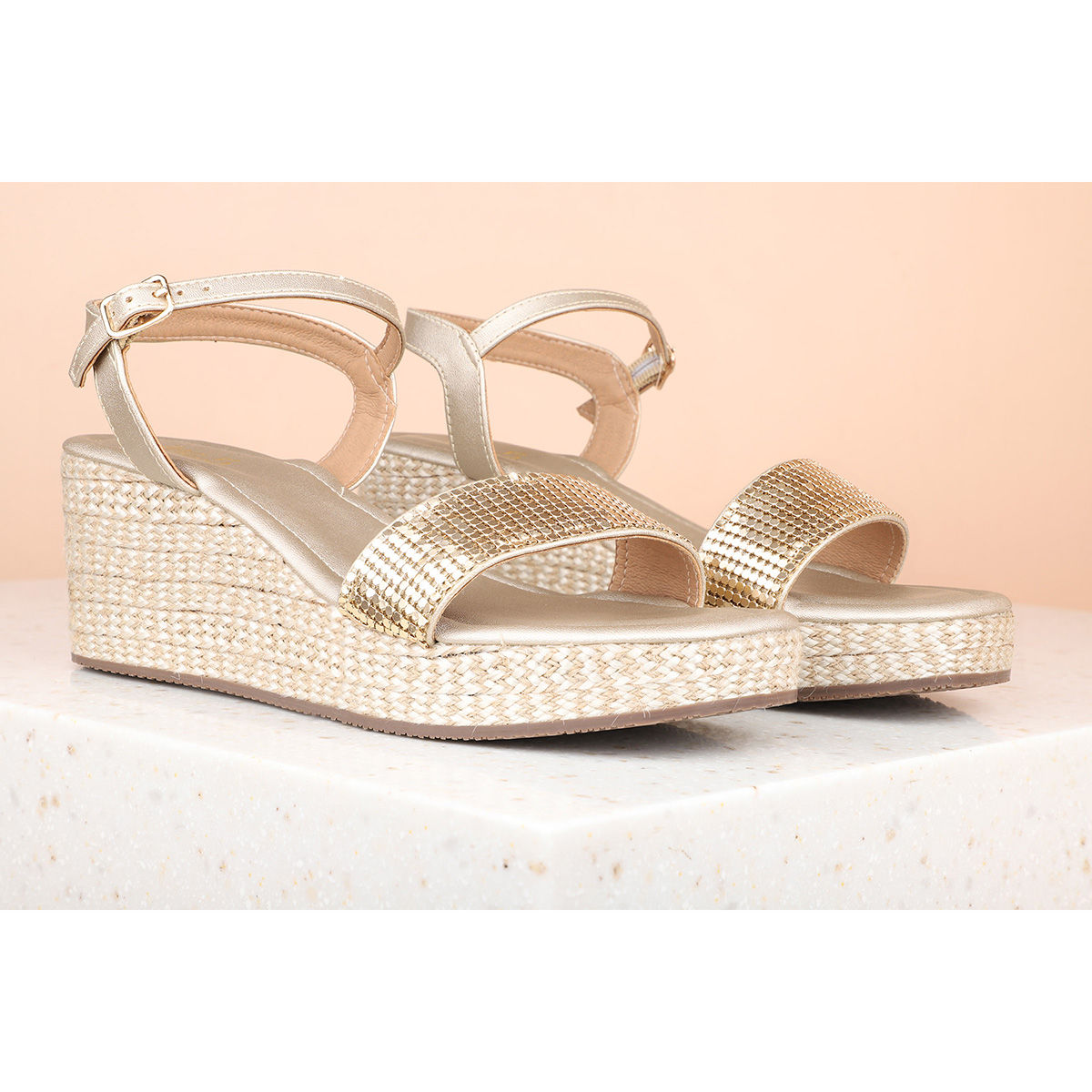 Inc.5 Diamond Flat Wedding Sandal (Antique Gold, 11) in Delhi at best price  by XMAX FOOTWEARS - Justdial