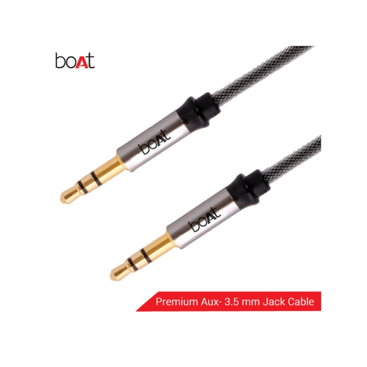 boAt AUX 500 N Indestructible Cable with Gold Plated Connector, 1.5 m