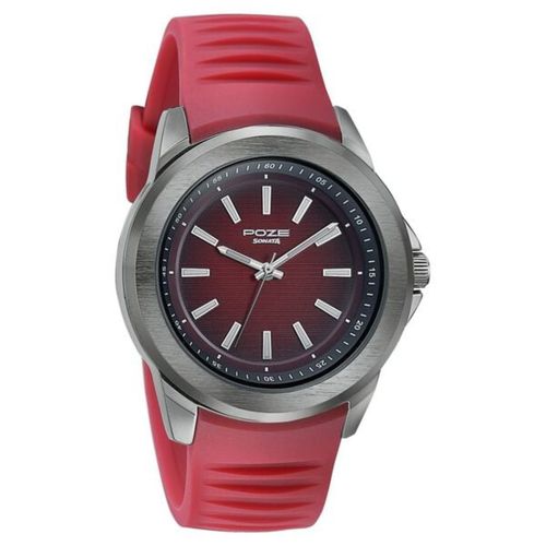 Sonata Men POZE DROP Red Dial Silicone Strap Analog Watch SP70050QP02  (M)