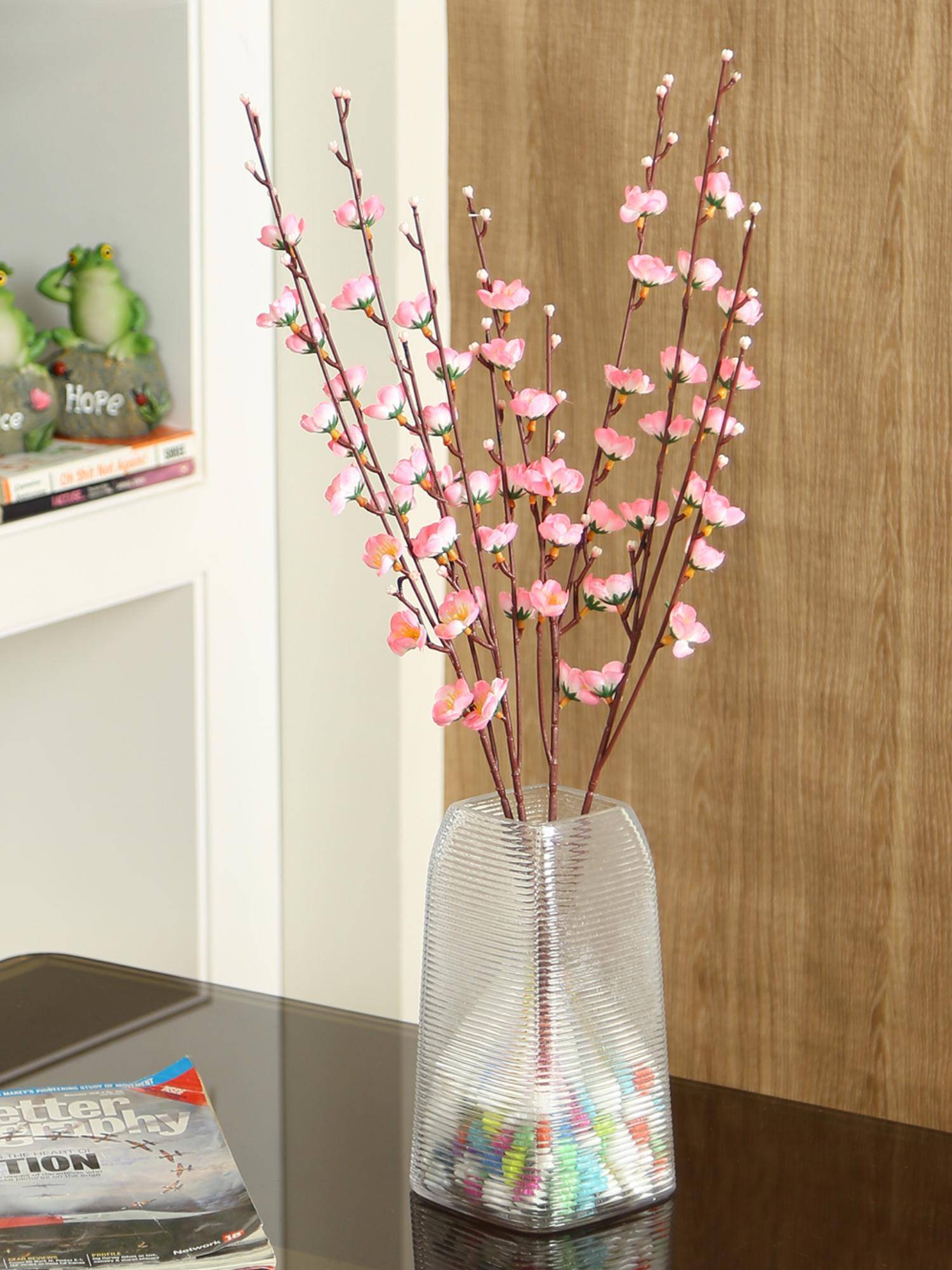 Tayhaa Pink Flower Sticks (Pack of 4)
