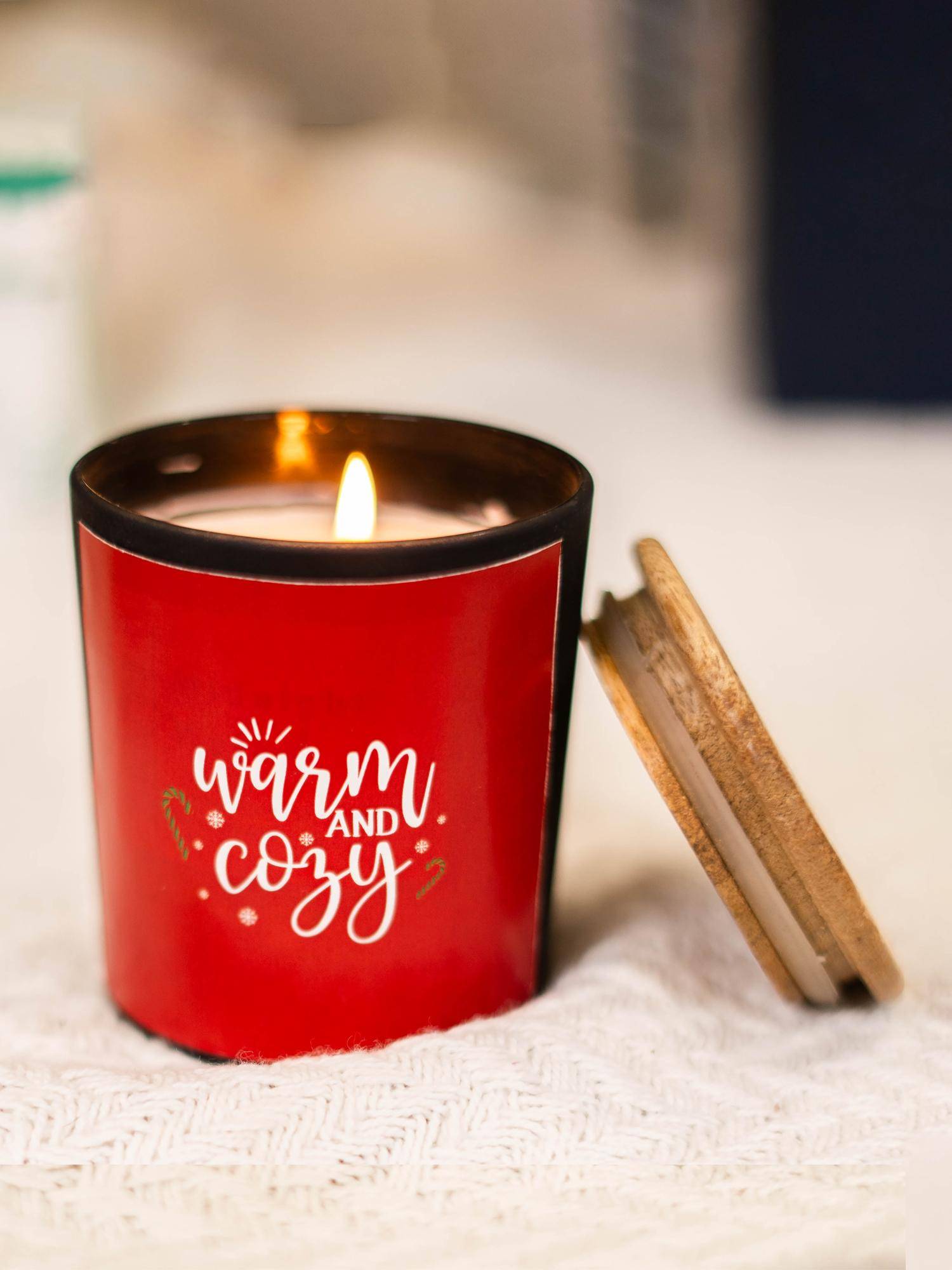 THE ZAPPY BOX Red Festive Candle