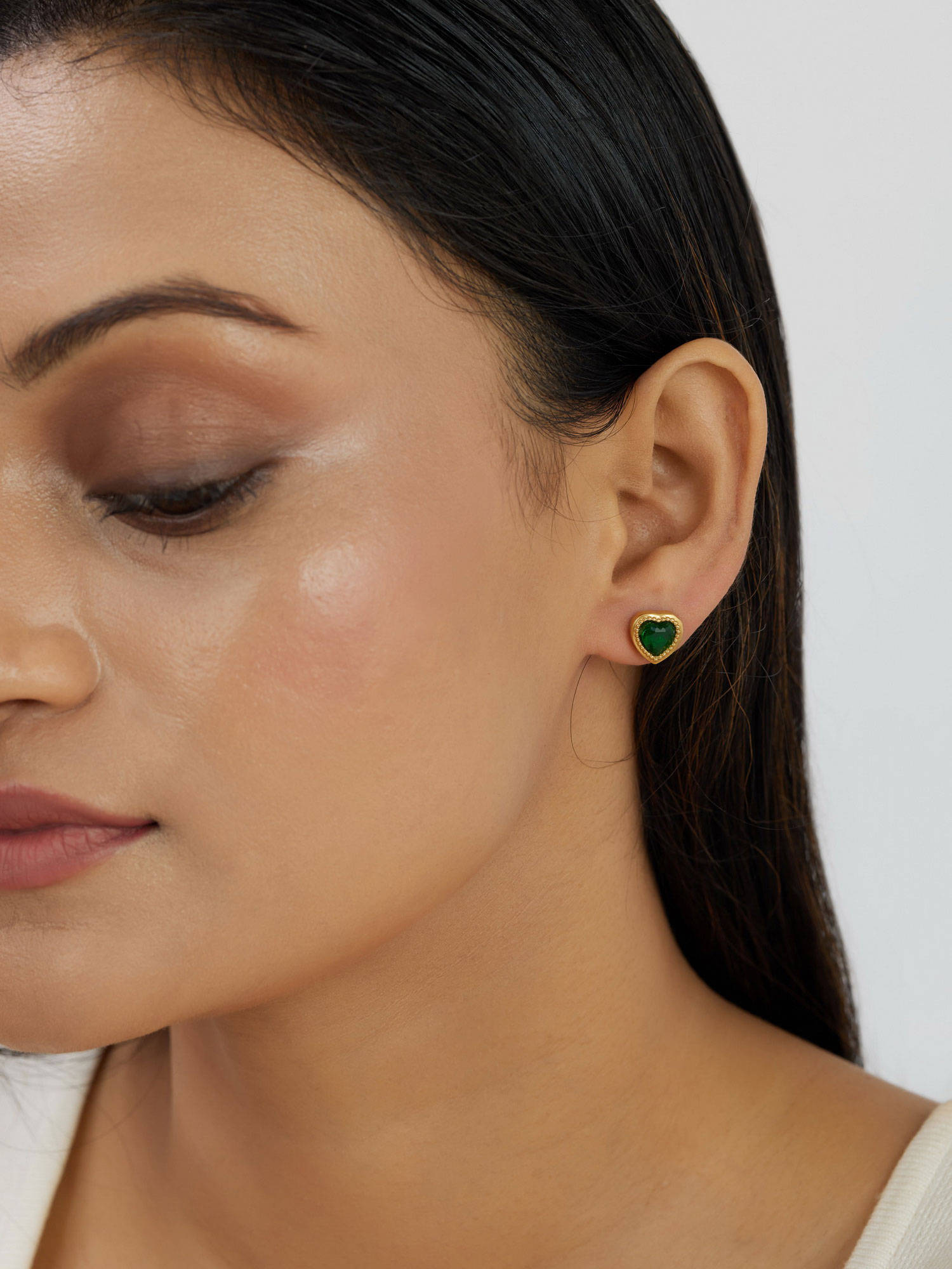AMOSSH Kiva Earrings - Waterproof, 18k Gold Plated Studs