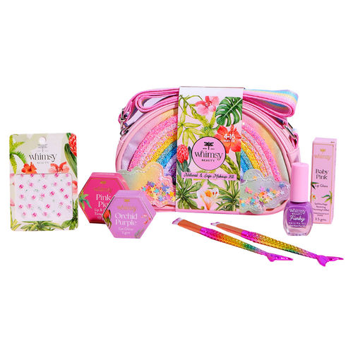 Whimsy Beauty Safe & Organic Rainbow Sling Bag Beauty Makeup Kit - Pack Of 7