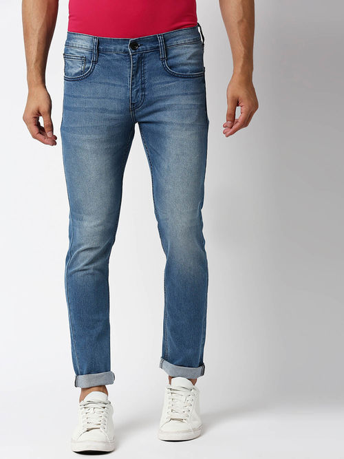 Buy Pepe Jeans Men Vapour Low Waist Light Fade Light Blue Jeans Online