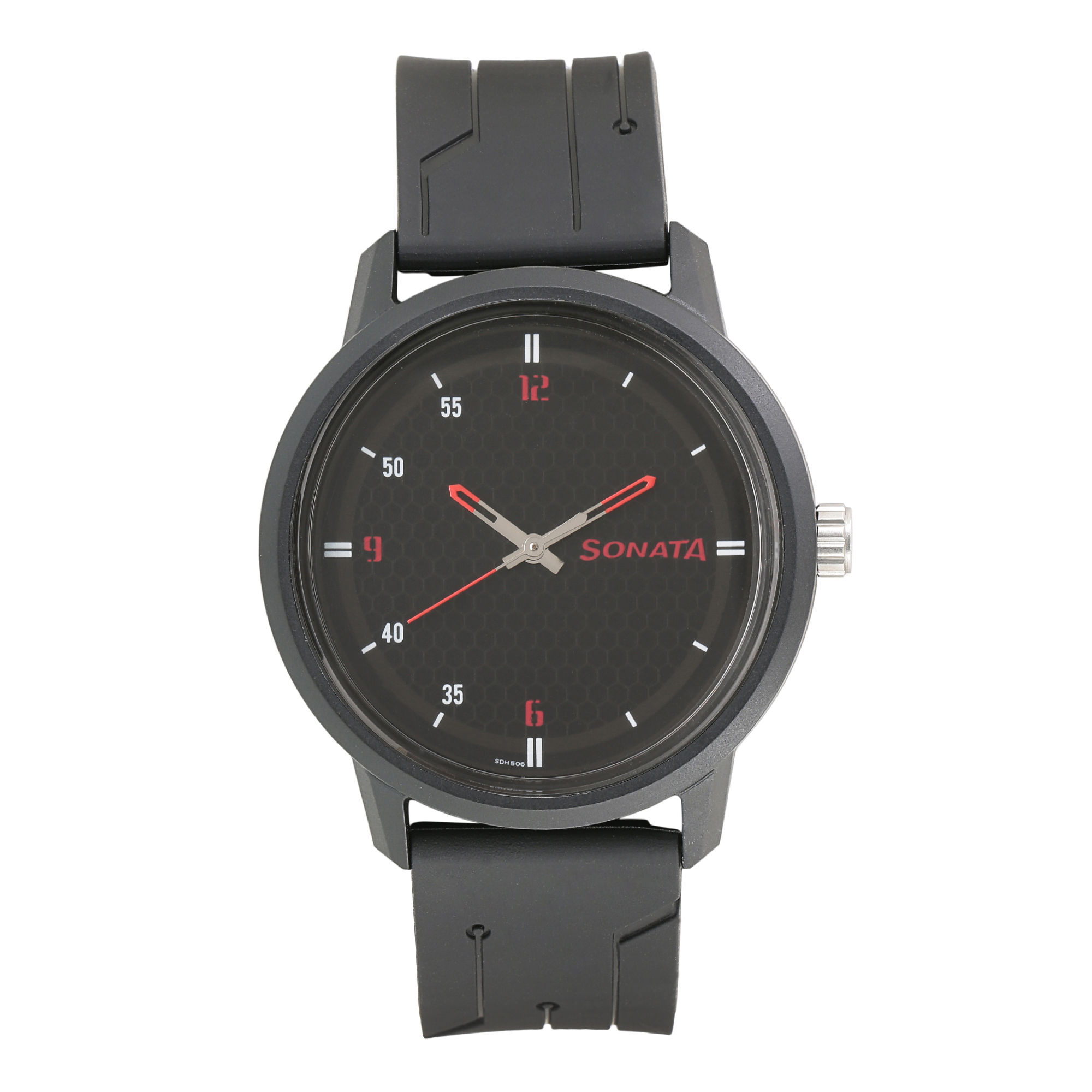 Sonata watch hot sale black colour