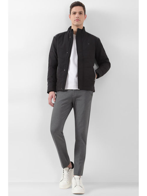 Buy Peter England Men Black Solid Casual Jacket Online