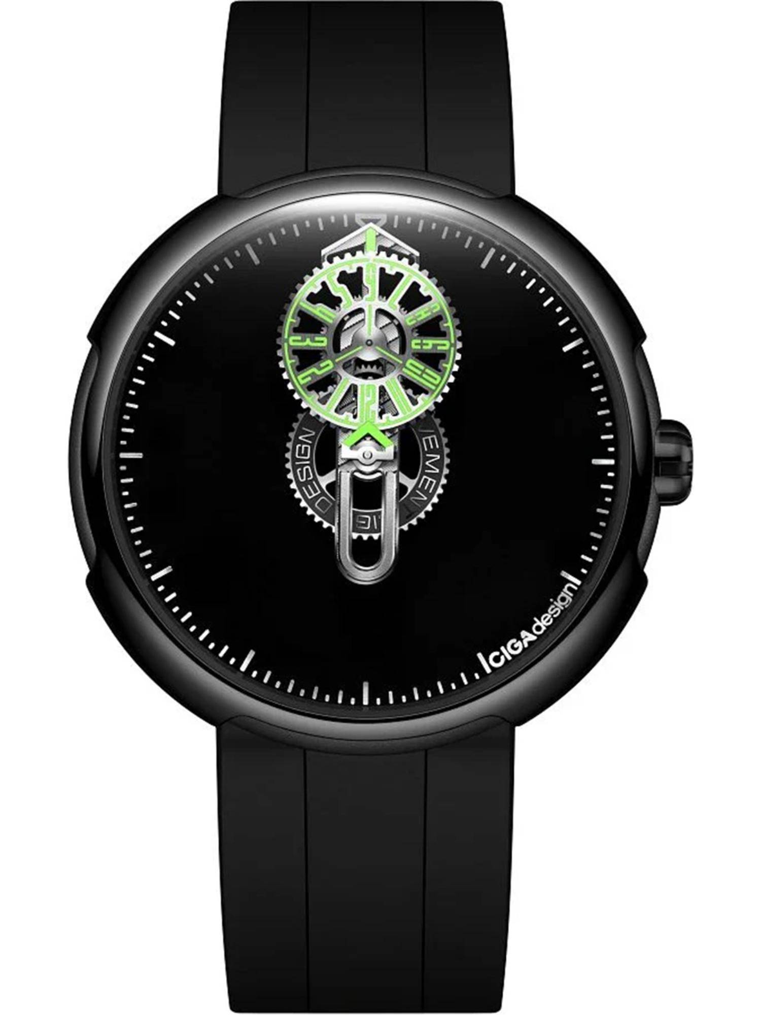 CIGA DESIGN Men Time Cipher Black Dial Analog Watch - T021-SIGR-6B (M)