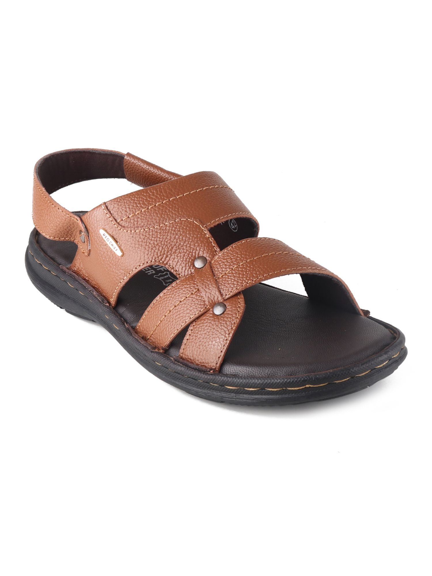 Buy online Black Leather Back Strap Sandals from Sandals and Floaters for  Men by Red Chief for ₹2595 at 8% off | 2024 Limeroad.com