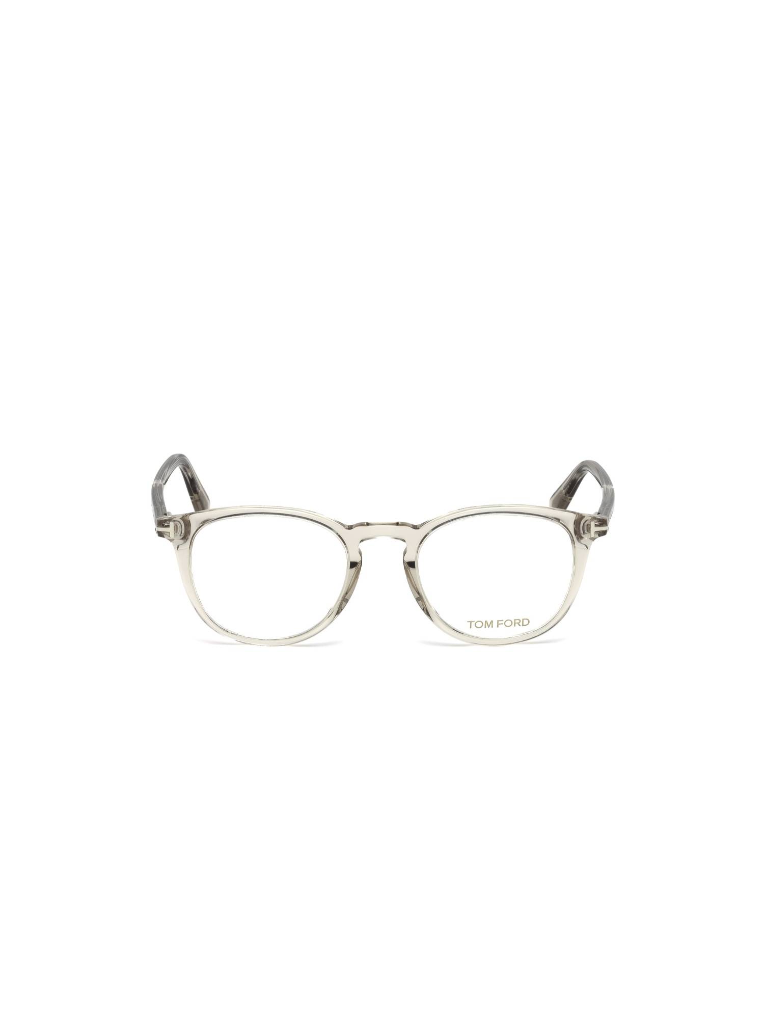 Tom Ford Eyewear FT5401 51 020. Grey Solid Acetate Round Eyewear Frame (51)