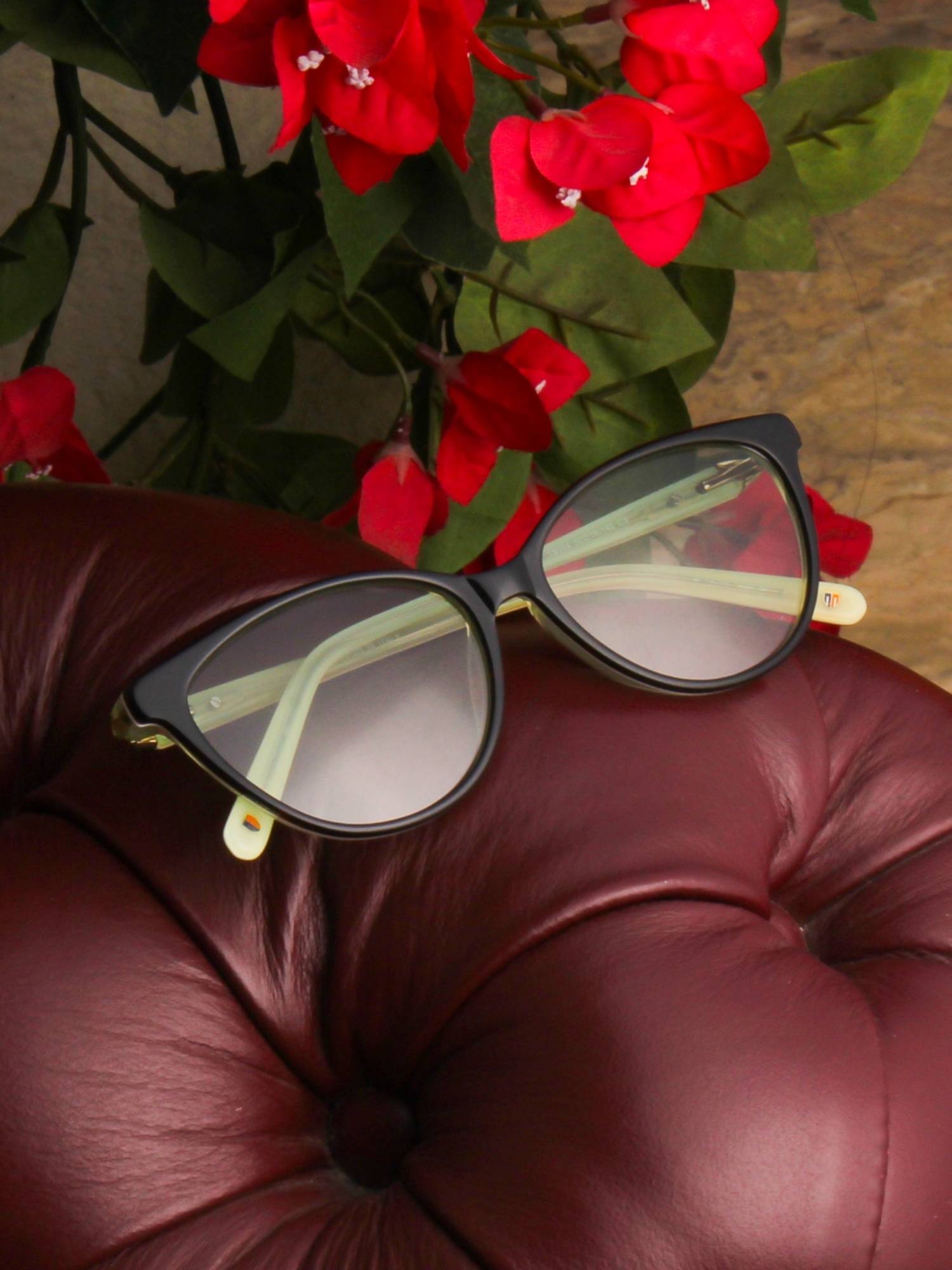 Ted Smith Women Full Rim Cateye Sunglasses With Uv Protected Lens