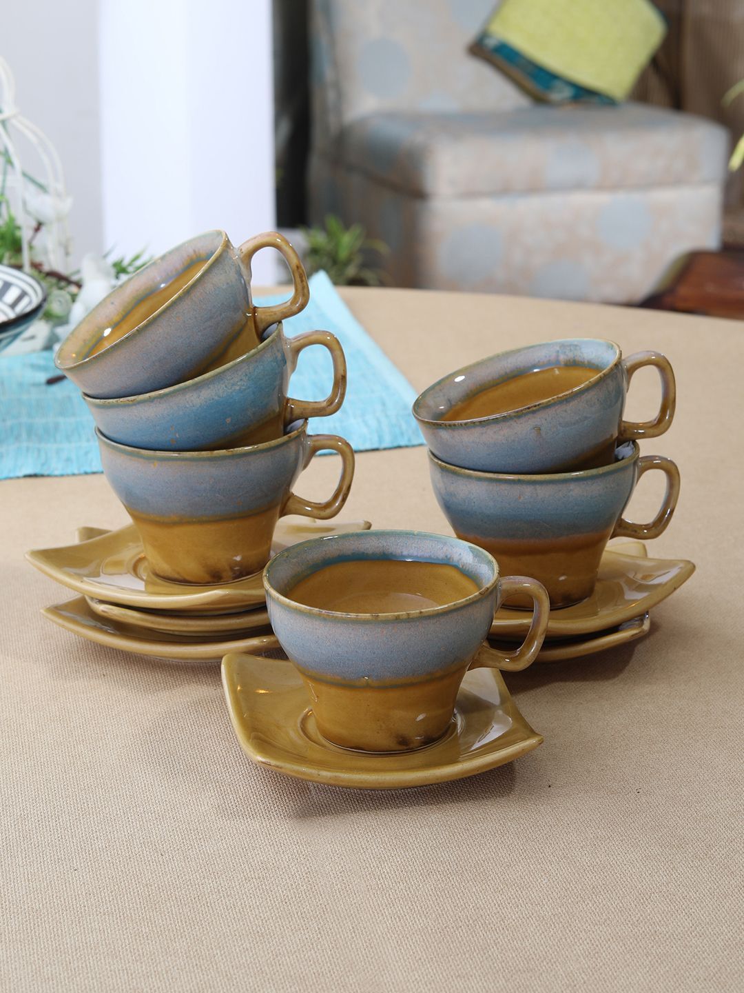 Alda CEPTS17002DGL Fine Porcelain Decorative Gold Tea Set
