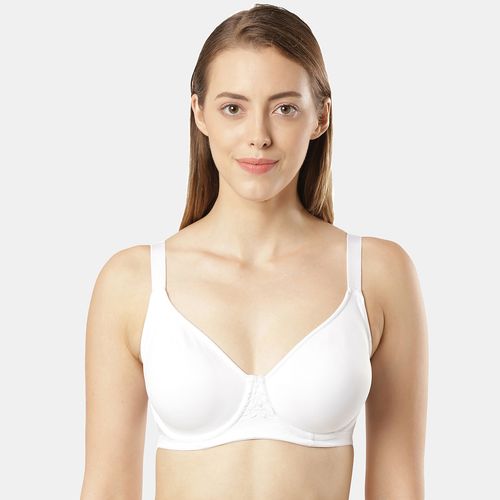 Buy Jockey 1855 Women Wired Padded Microfiber Full Coverage Plus Size Bra  With Broad Wings -White Online