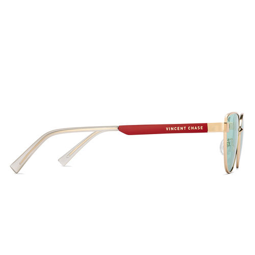 Vincent Chase by Lenskart Gold Red Green Full Rim Cat Eye Sunglasses VC  S16530-C1 41)