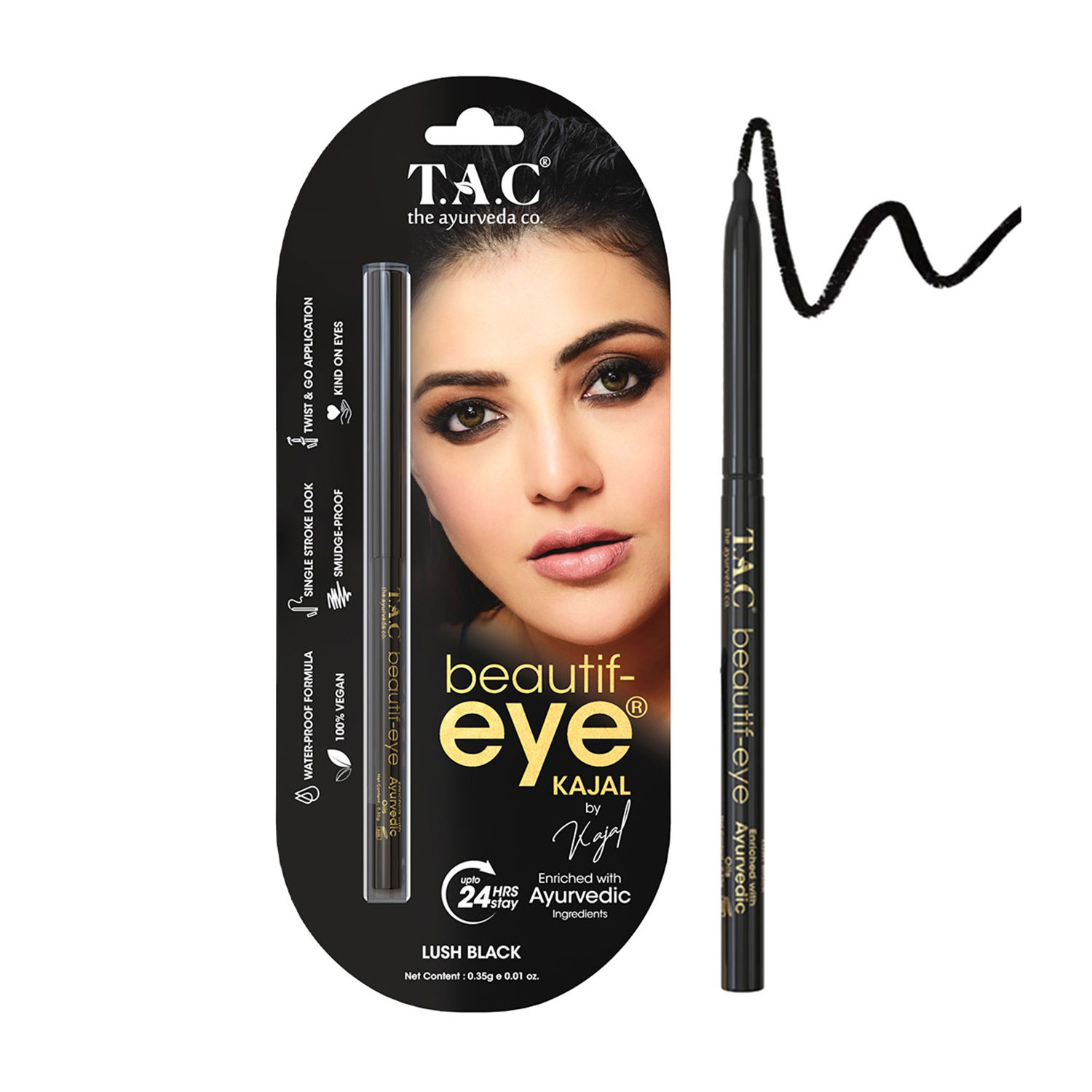 TAC The Ayurveda Co. BeautifEye Ayurvedic Kajal Black Buy TAC The