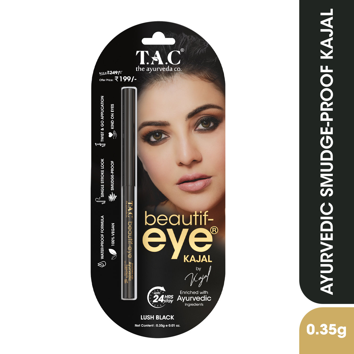 TAC The Ayurveda Co. BeautifEye Ayurvedic Kajal Black Buy TAC The