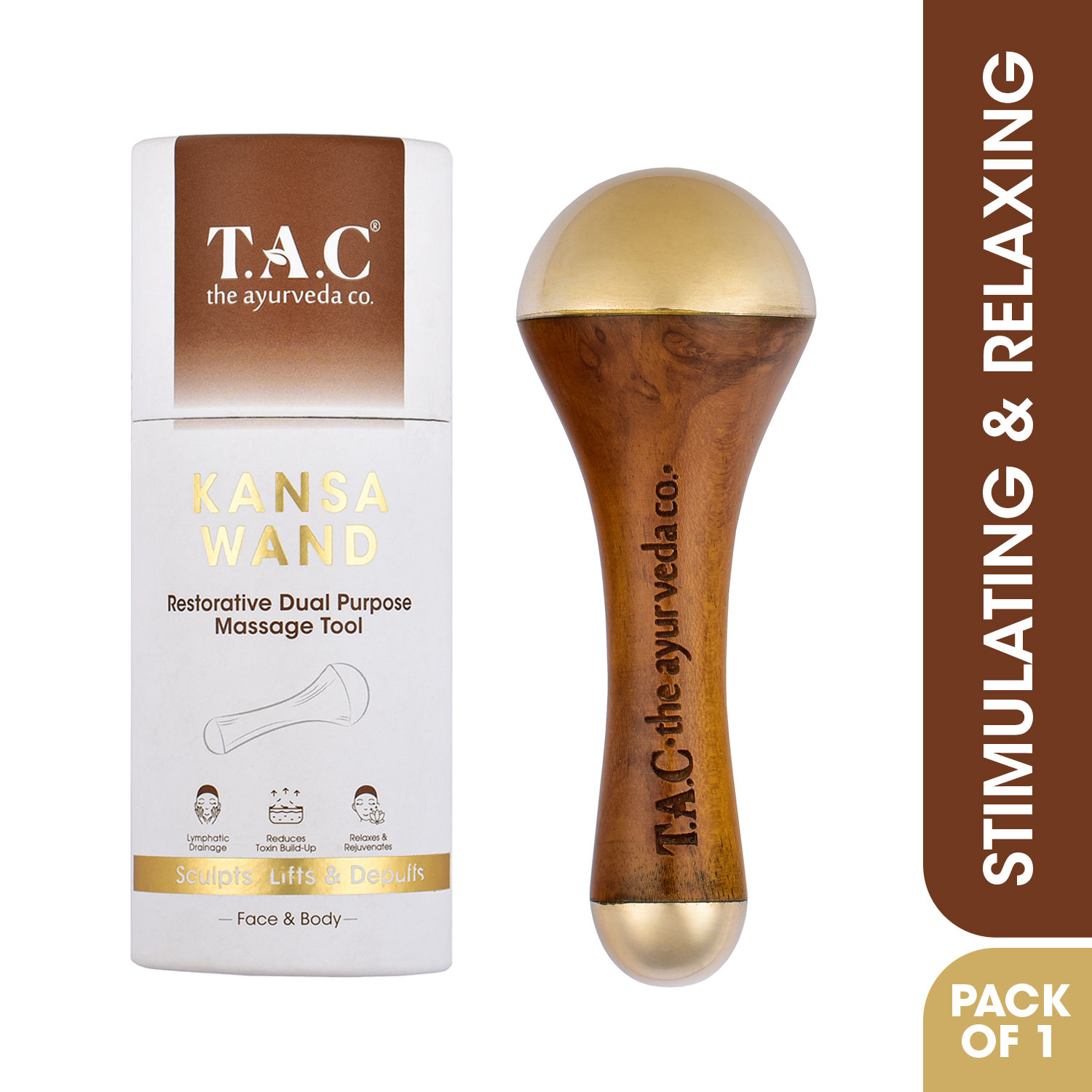 TAC The Ayurveda Co. Kansa Gua Sha Face Massage Tool Buy TAC The