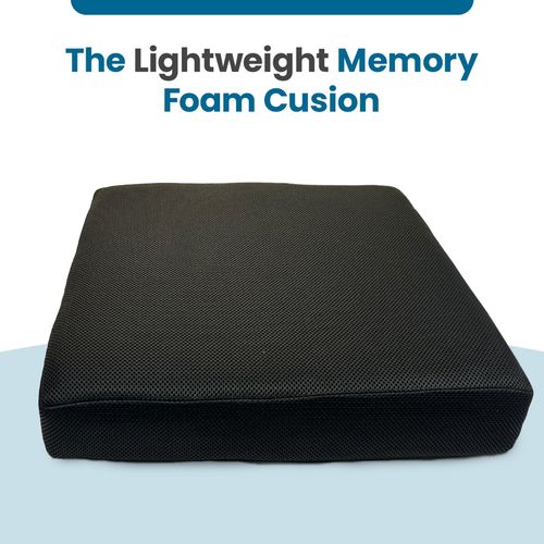 Buy SLEEPSIA Memory Foam Square Seat Cushion, Back Pain Relief