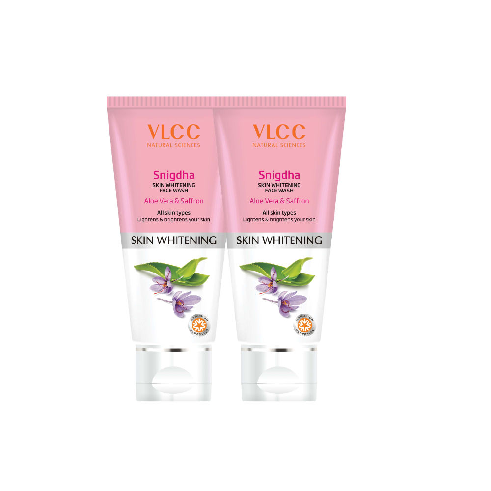 VLCC Snigdha Skin Whitening Face Wash Aloe Vera & Saffron Pack of 2