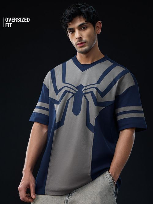 The Souled Store Official Spider-Man: Oscorp Suit Men Oversized T-Shirt
