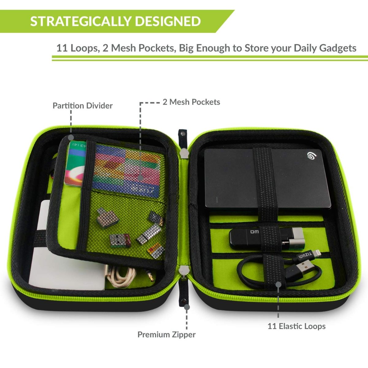 Tizum External Hard Drive Case For 2.5Inch Hard Drive Premium Edition