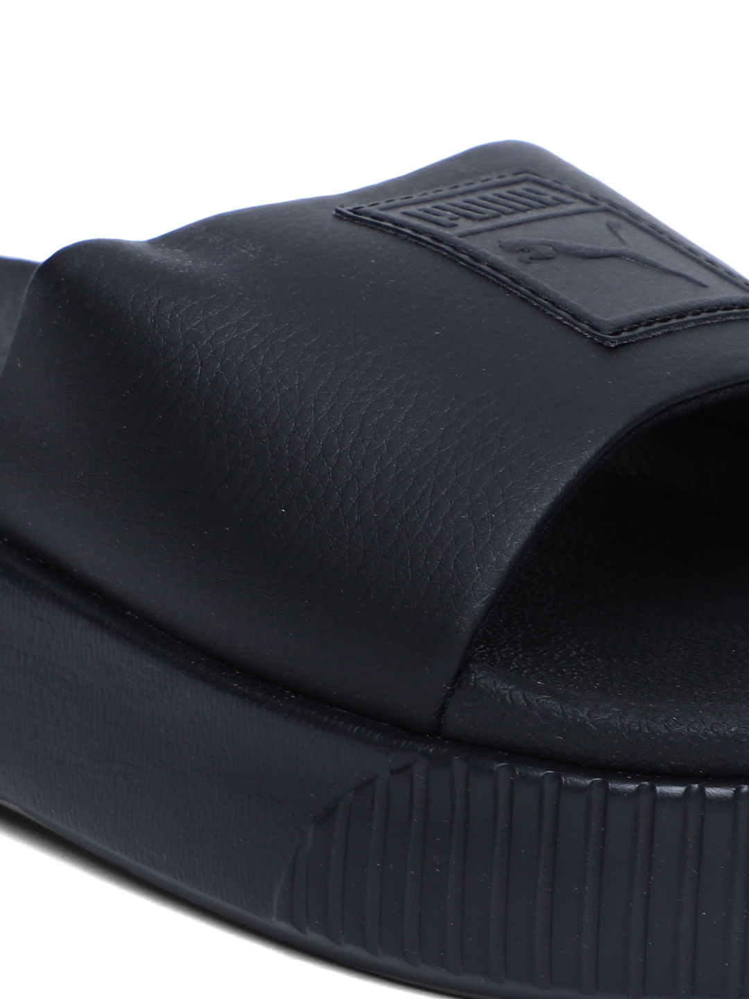 puma platform slides black