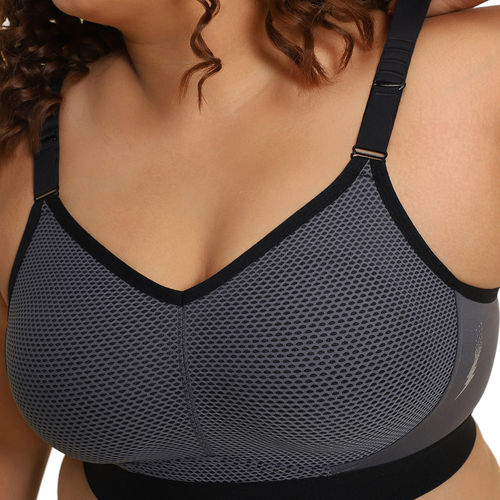 Buy Van Heusen Woman Lingerie and Athleisure Anti Bacterial & High Impact  Sports Bra - Charcoal online