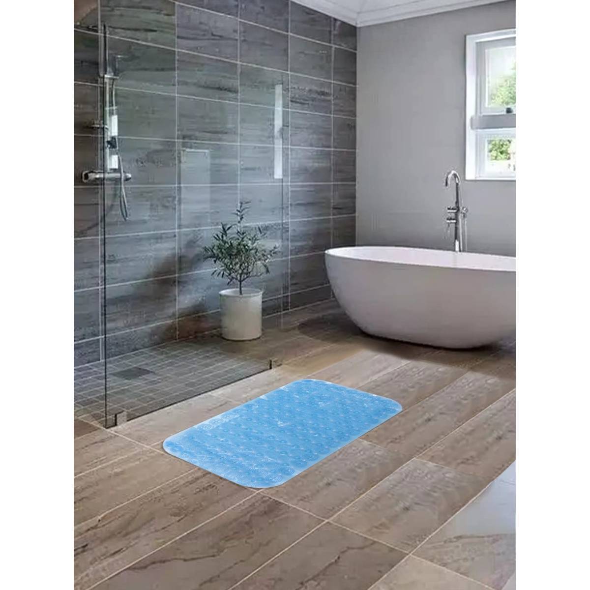 UMAI Blue PVC Bathroom Non Slip Mat