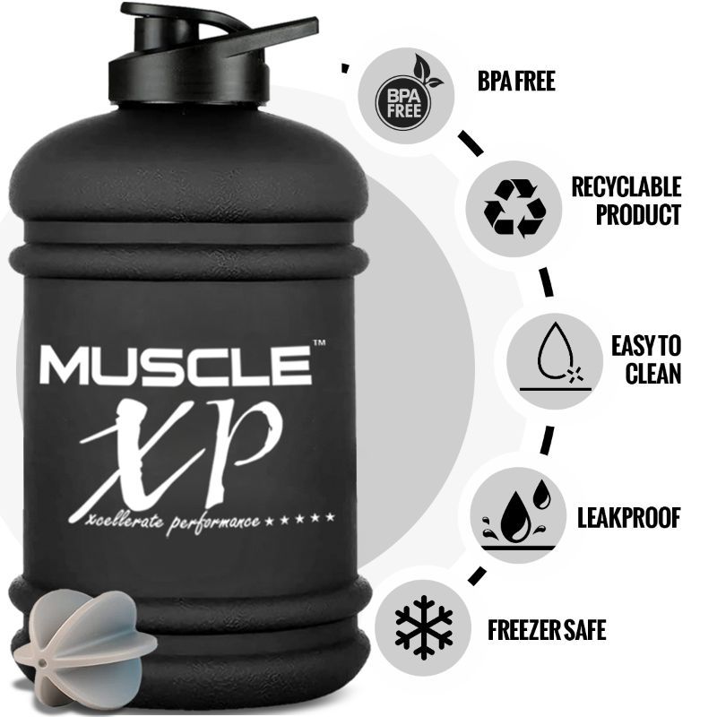 MuscleXP Boldxp Gym BCAA Protein Shaker & Gallon Water Bottle With