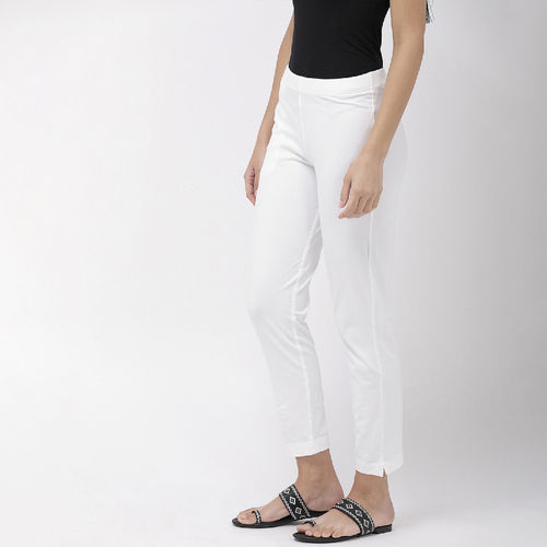 Buy Go Colors Women White Cotton Pants (4XL) Online at Best Prices in India  - JioMart.