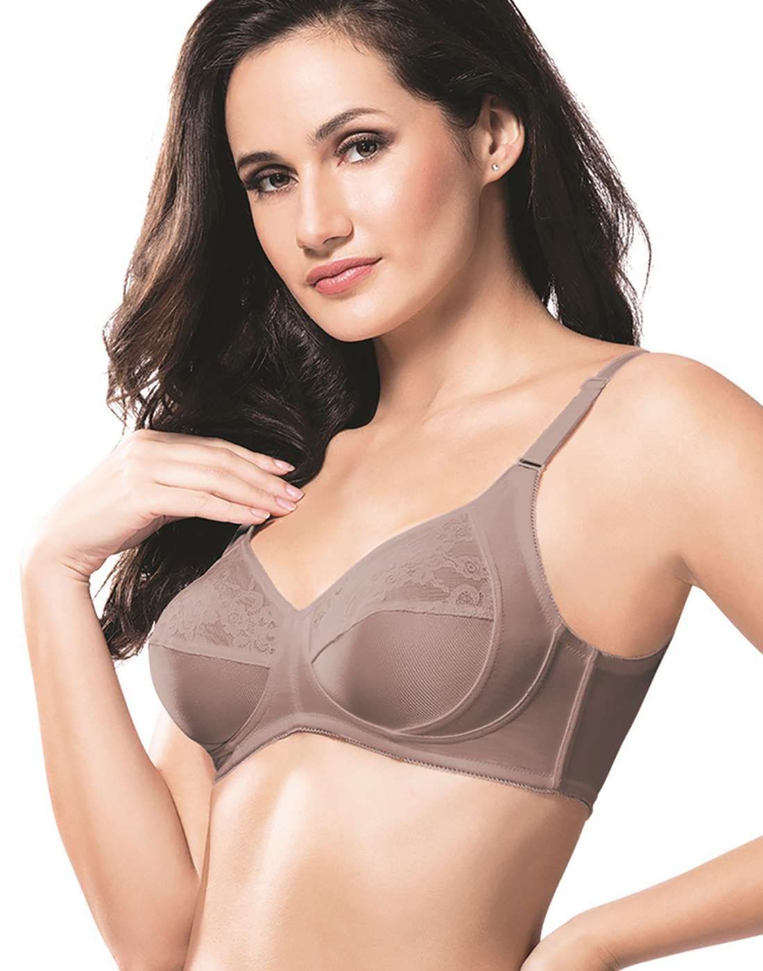 Amante Perfect Shaper Non-Padded Non-Wired High Coverage Bra - Grey (32B)