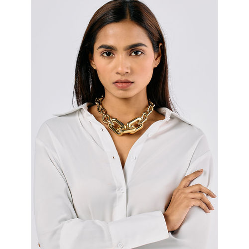 Buy Pipa Bella by Nykaa Fashion Gold Chunky Chain Link Choker