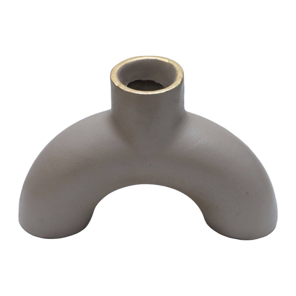 Ashnam Half Donut Flower Home Decor Unique Abstract Vase Ash Grey