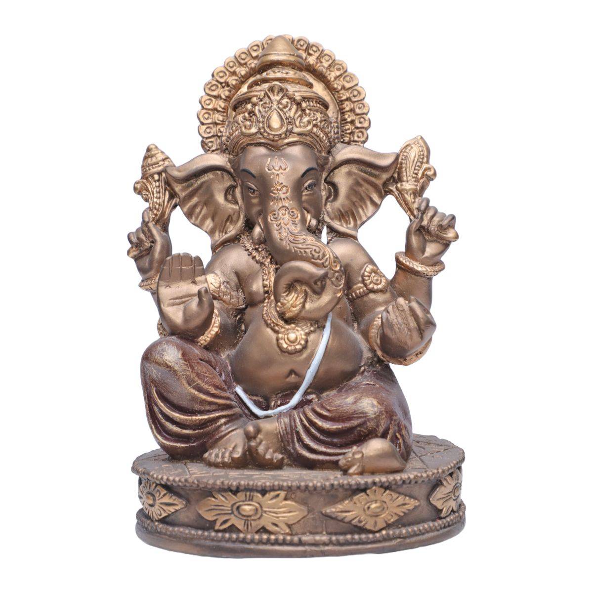 Ashnam Round Base Ganesha Bronze
