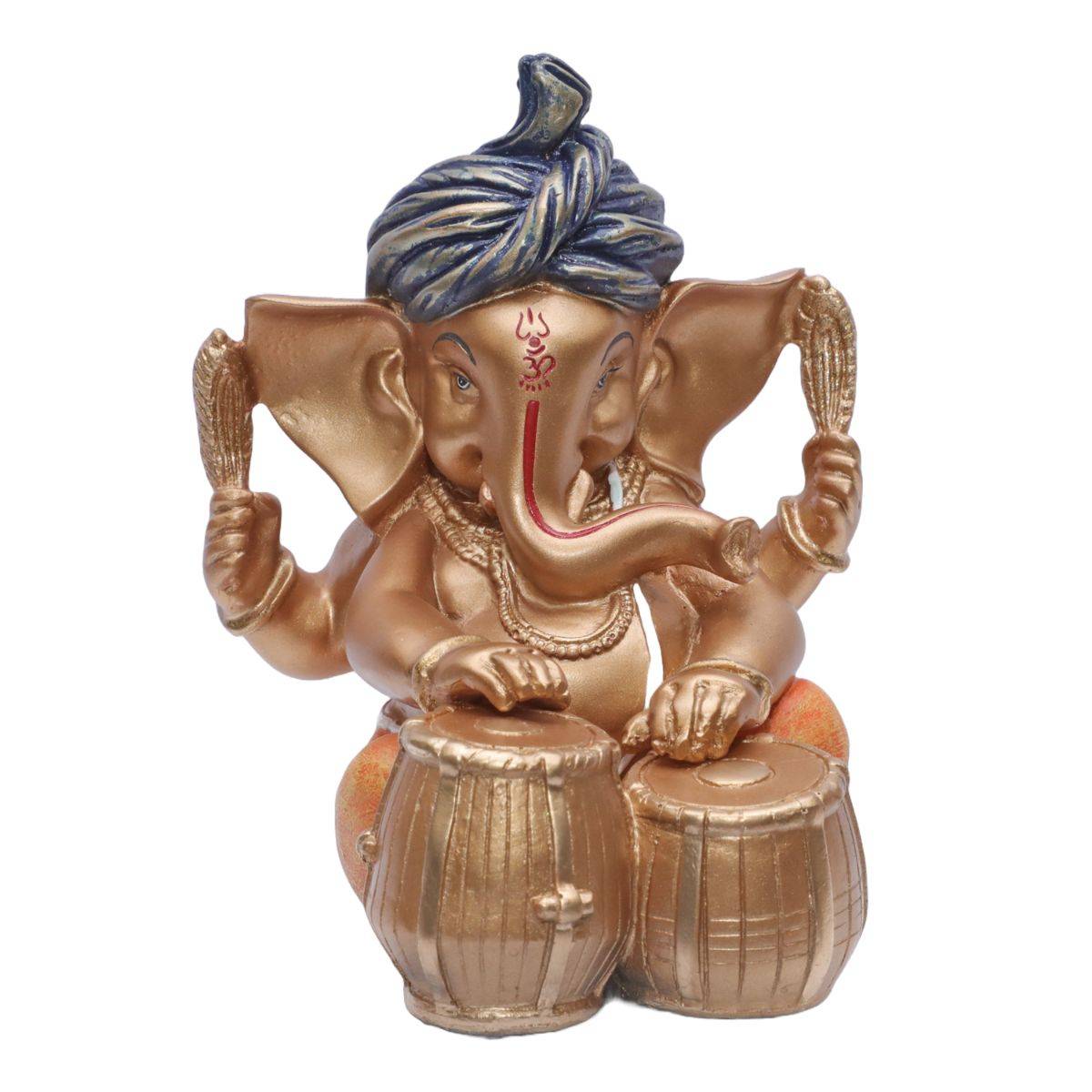 Ashnam Pagadi Tabla Music Ganesha Orange