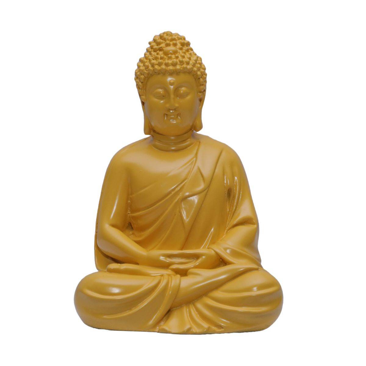Ashnam Small Meditating Buddha Mustard