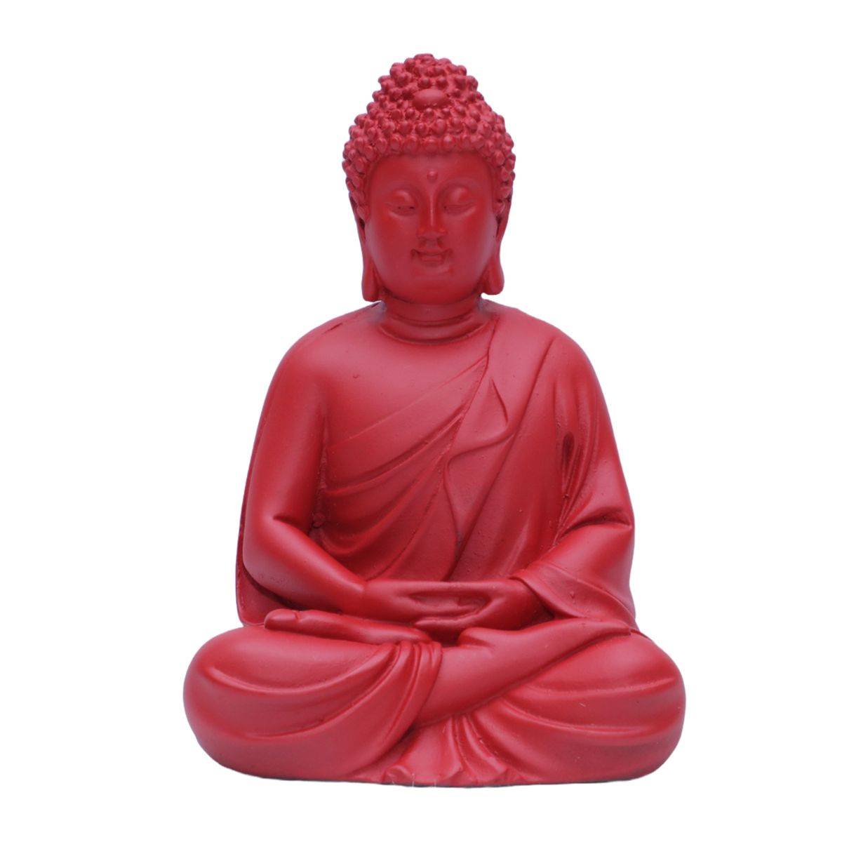 Ashnam Small Meditating Buddha Red
