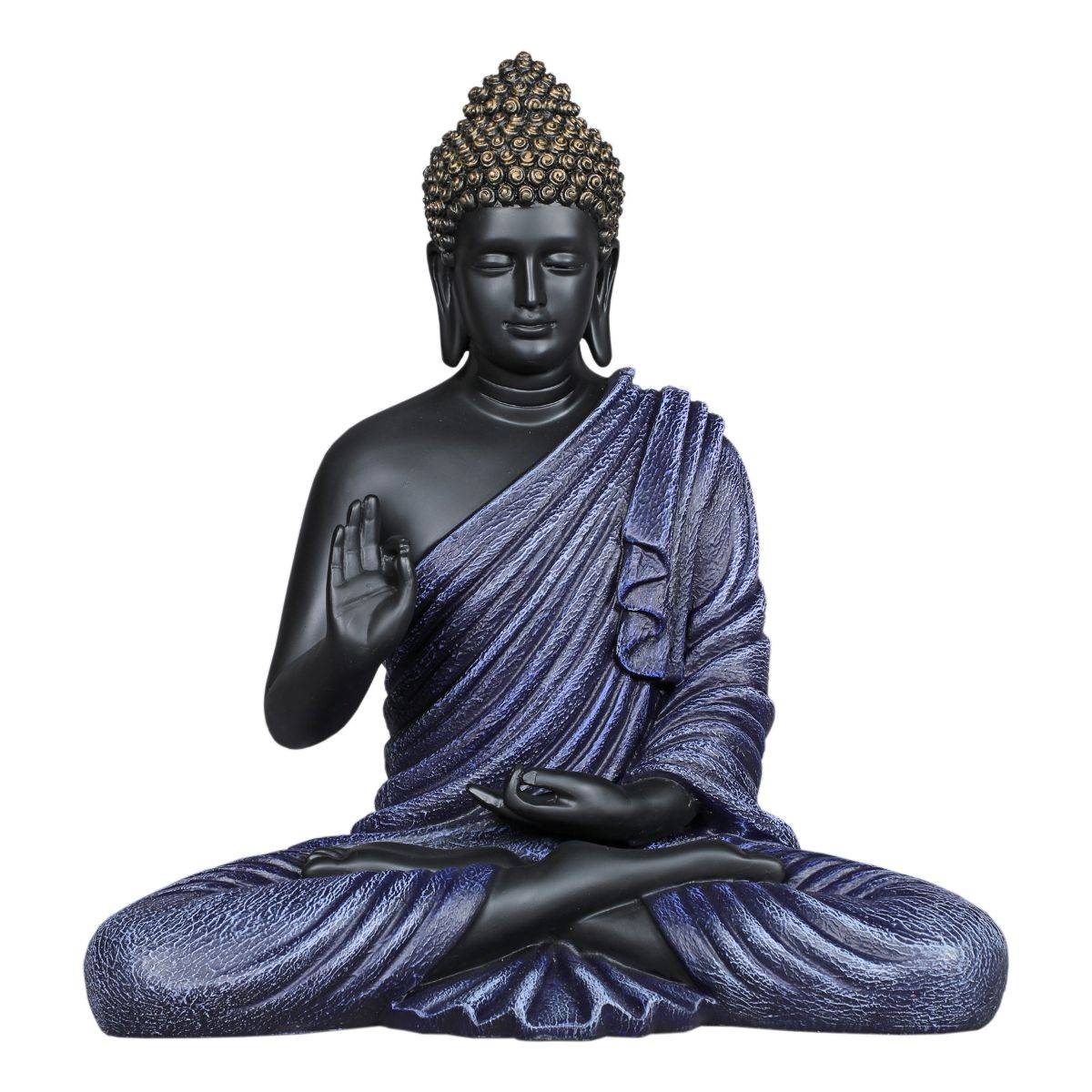 Ashnam Blessing Buddha Decorative Showpiece Blue