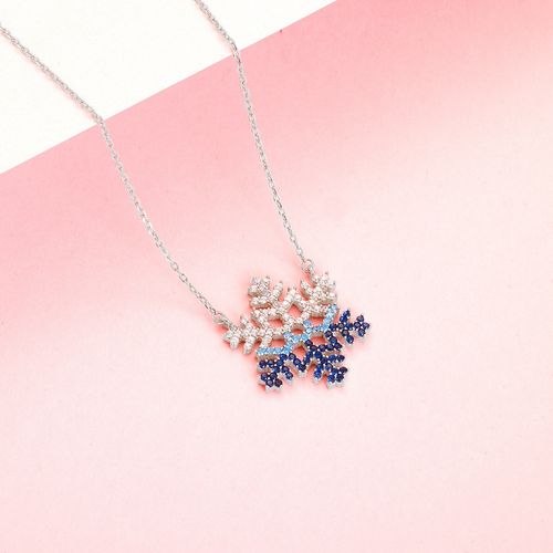 Buy GIVA Sterling Silver Colourful Icy Frosted Pendant Necklace