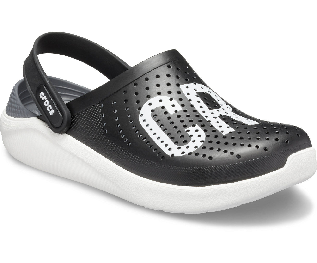 Crocs literide black online and white