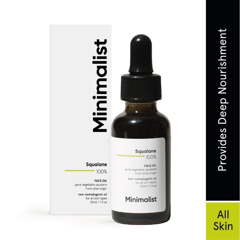 Minimalist Squalane 100% Facial Oil to Moisturize, Nourish & Reduce Fine Lines (Plant-derived)