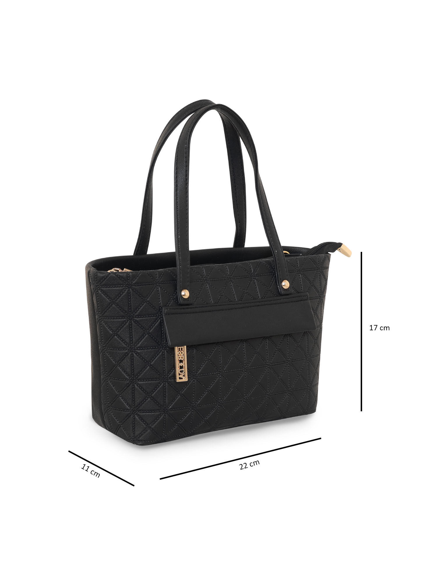 Buy ESBEDA Black Snake Work Pu Synthetic Handbag For Women at Amazon.in