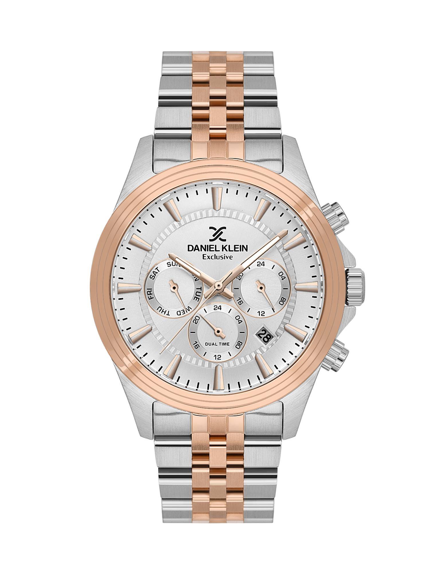 Daniel Klein Men Silver Dial Chronograph Analog Watch - DK.1.14345-6 (M)