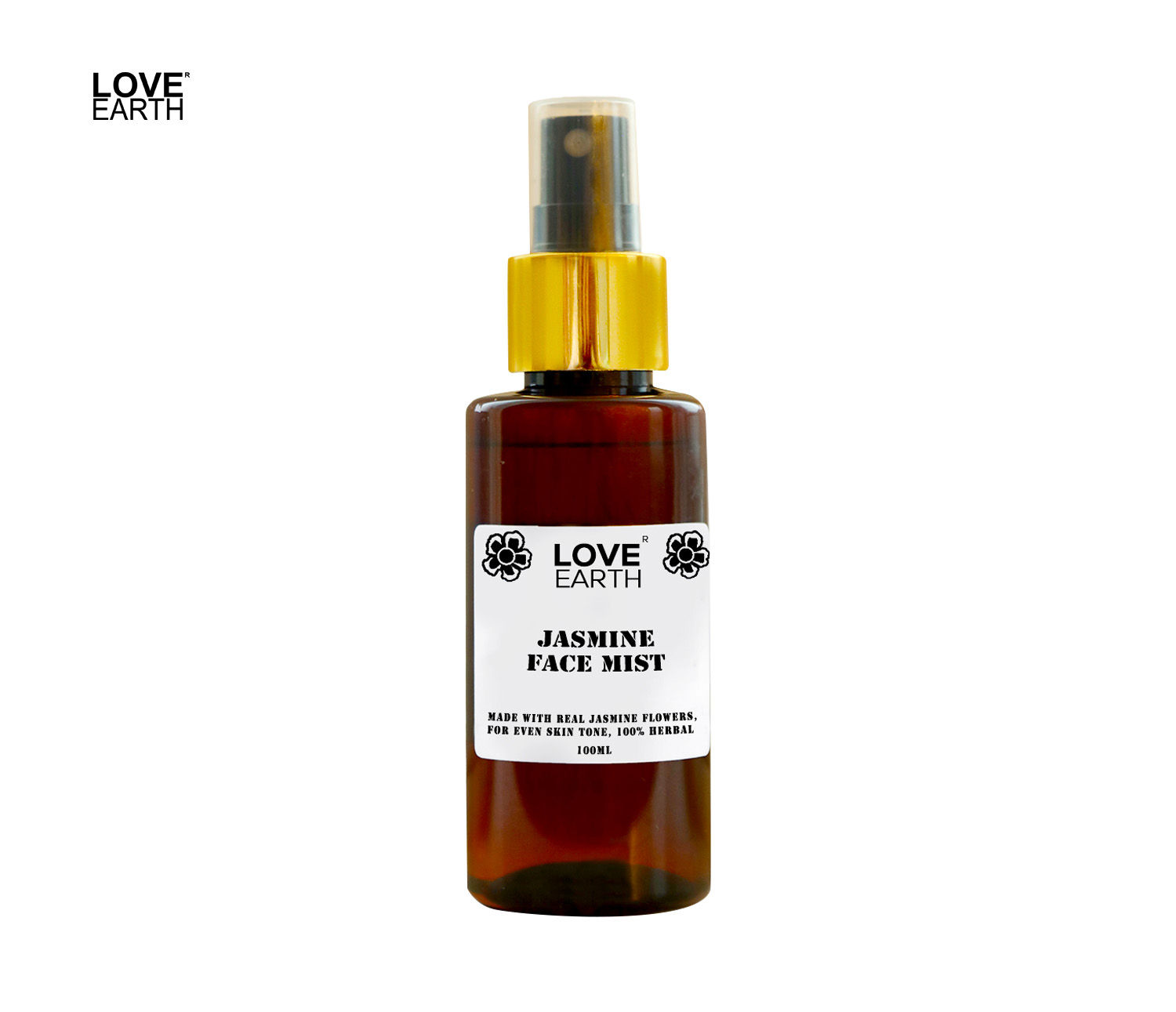 Love Earth Jasmine Mogra Face Mist Toner with Jasmine Oil for Instant Glow & Even Skin Tone