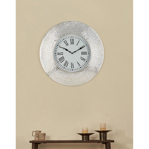 Buy Fabindia Silver Avadhi Metal Wall Clock Online