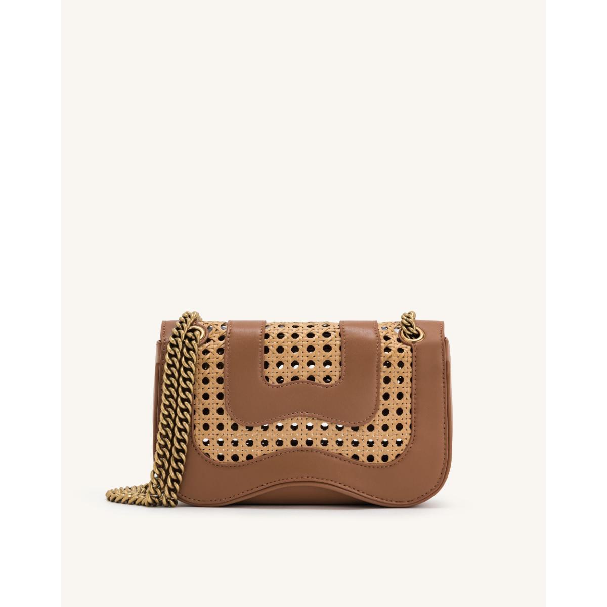 Buy JW PEI Tina Faux Bamboo Woven Crossbody - Brown Online