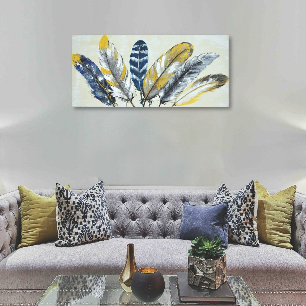 Buy Voncasa Hand Made Oil Painting in Color - Multi-Color Online