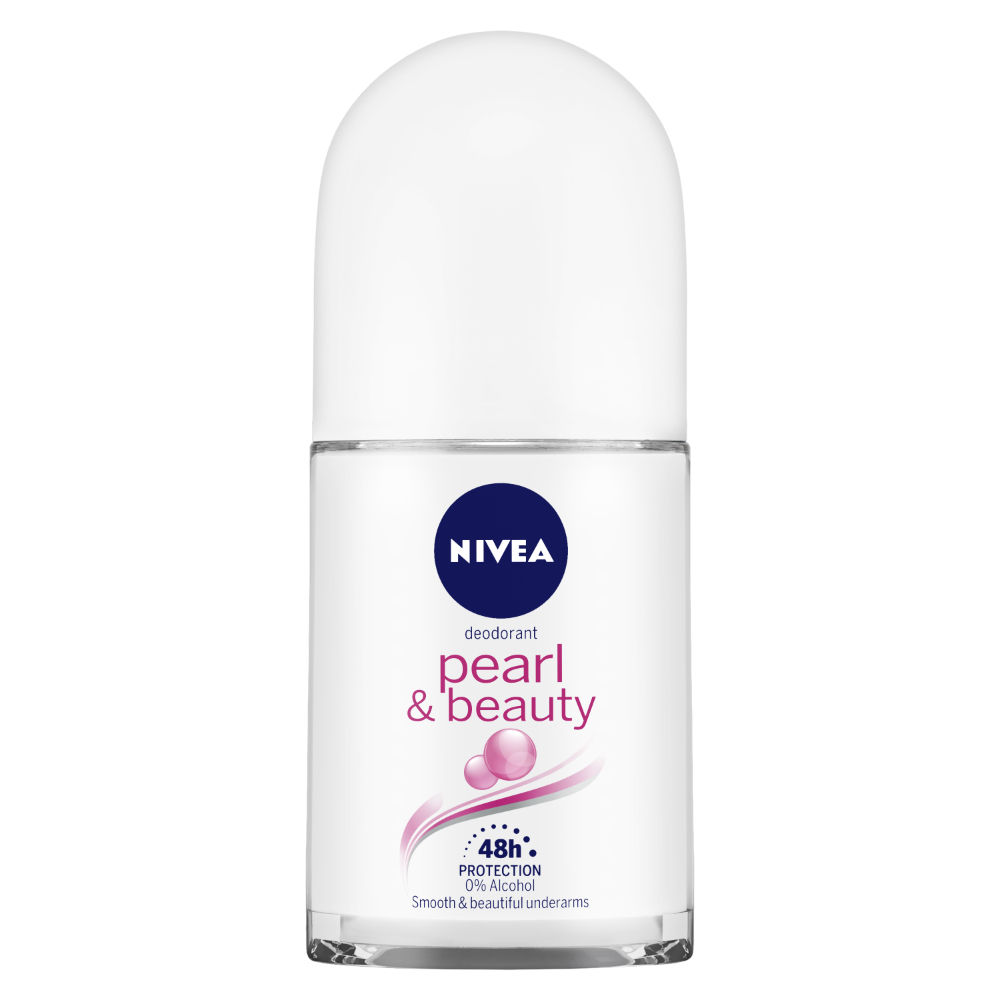 NIVEA Women Deodorant Roll On, Pearl & Beauty, for Smooth & Beautiful Underarms, 48h Protection