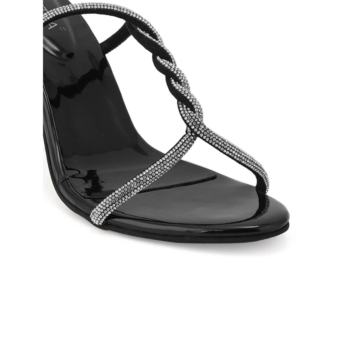 SCENTRA Spain Women Black Block Heel Sandals Buy SCENTRA Spain Women