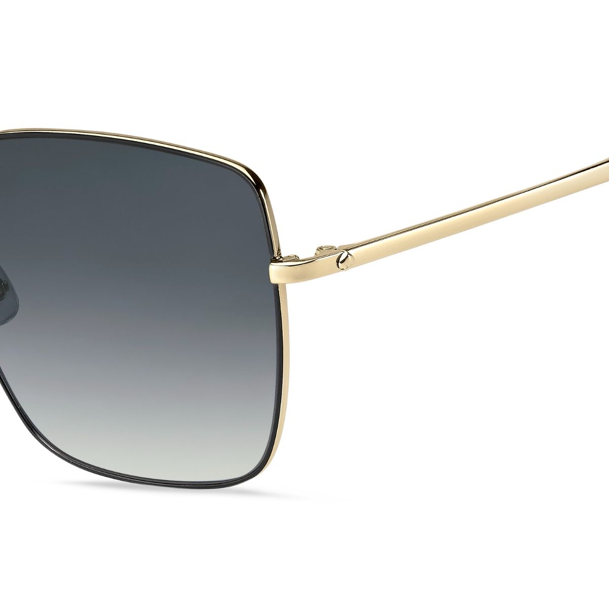 Kate Spade Women Square Rose Gold Frame Black Lens Sunglass