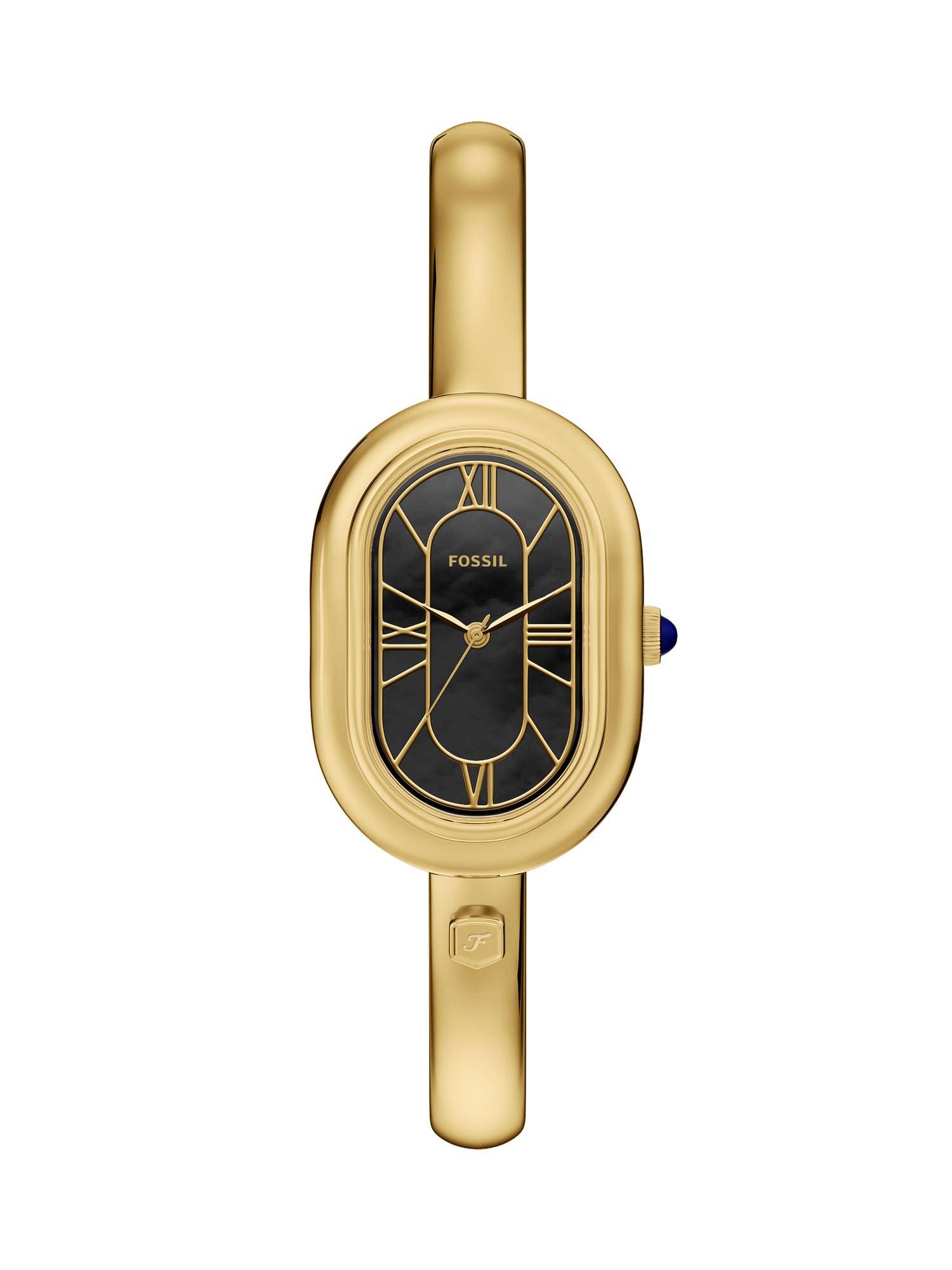 Fossil Black Sloan Gold Toned Women Quartz Watch (ES5456) (M)